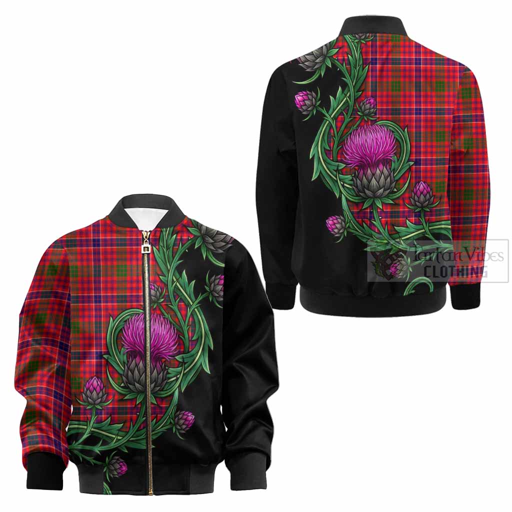 MacRow (McRow) Tartan Kid Bomber Jacket Resilient Scottish Thistle - Tartan Vibes Clothing