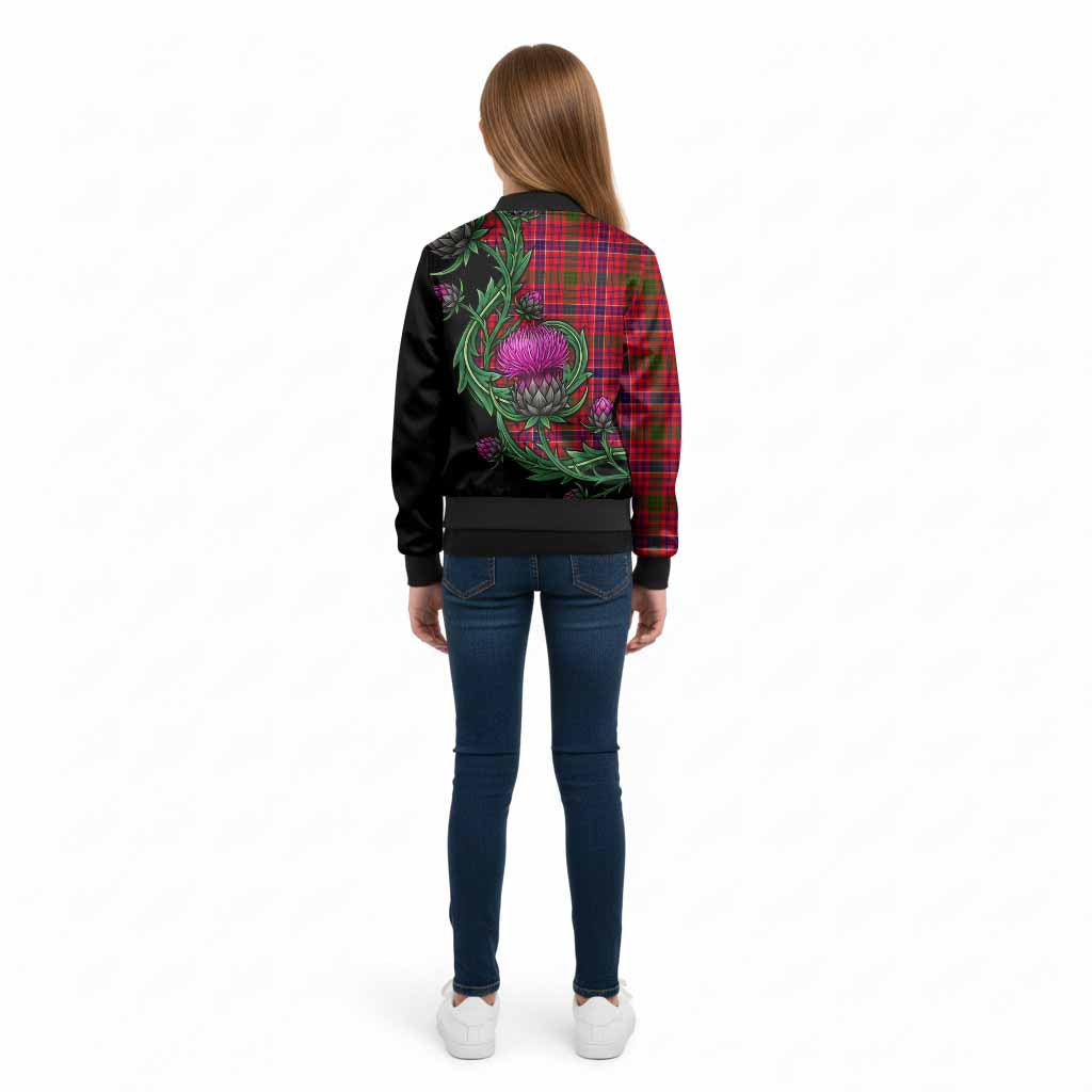 MacRow (McRow) Tartan Kid Bomber Jacket Resilient Scottish Thistle - Tartan Vibes Clothing