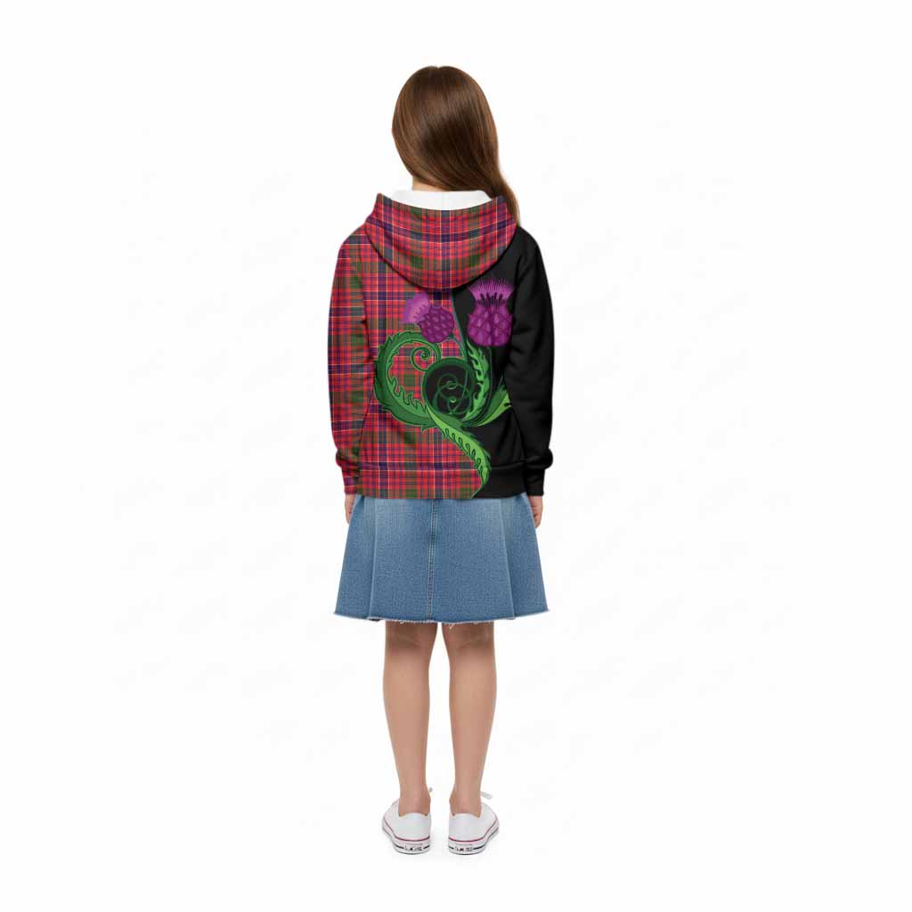 MacRow (McRow) Tartan Kid Hoodie Traditional Scottish Thistle