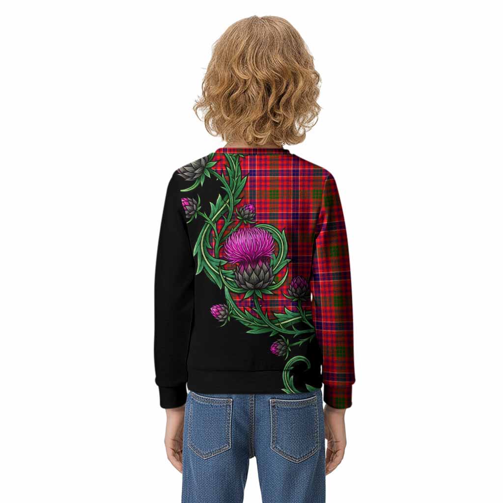 MacRow (McRow) Tartan Kid Knitted Sweatshirt Resilient Scottish Thistle - Tartan Vibes Clothing