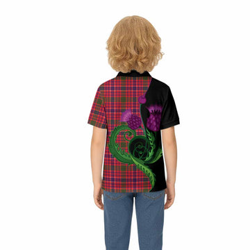 MacRow (McRow) Tartan Kid Polo Shirt Traditional Scottish Thistle