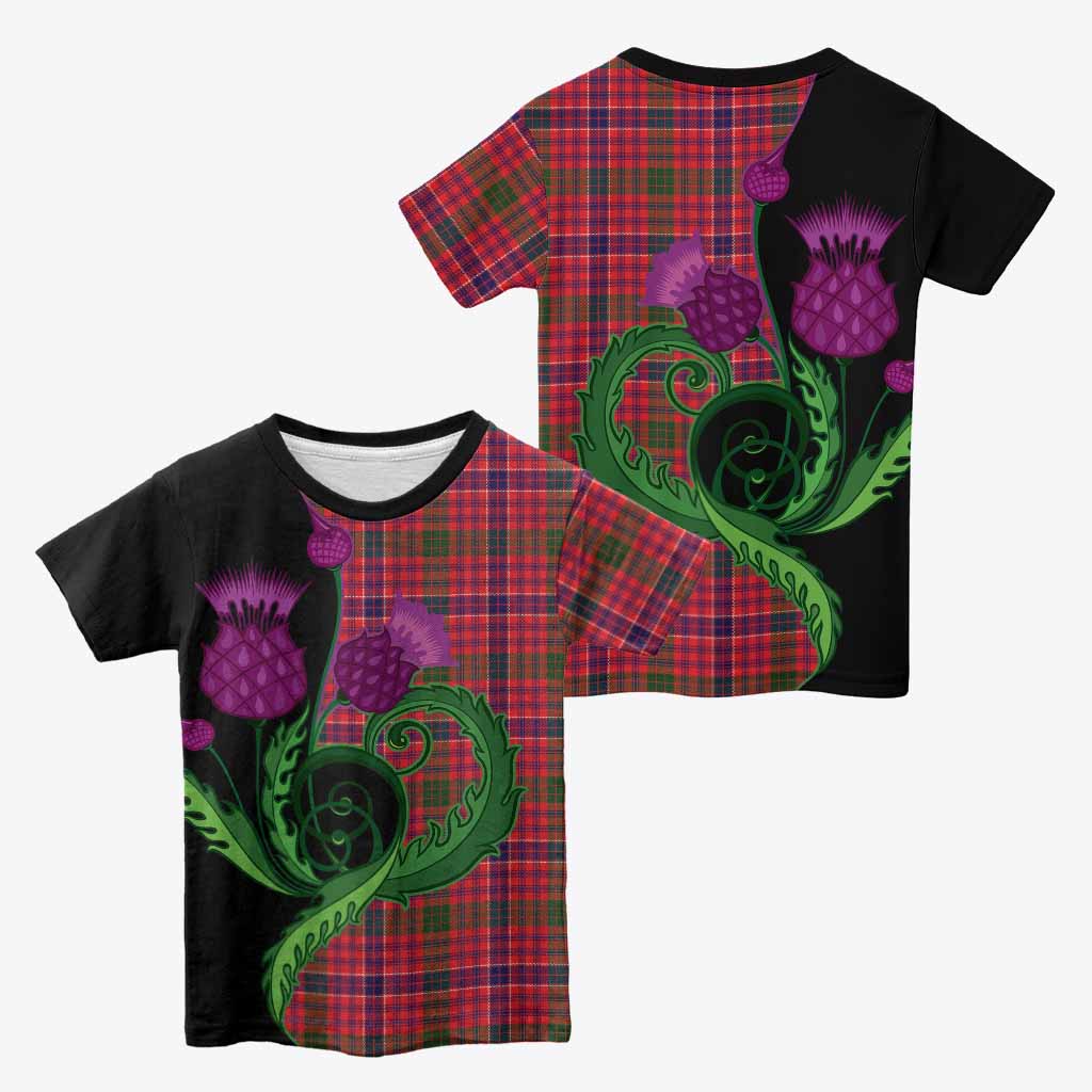 MacRow (McRow) Tartan Kid T-shirt Traditional Scottish Thistle