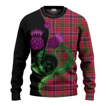 MacRow (McRow) Tartan Knitted Sweater Traditional Scottish Thistle