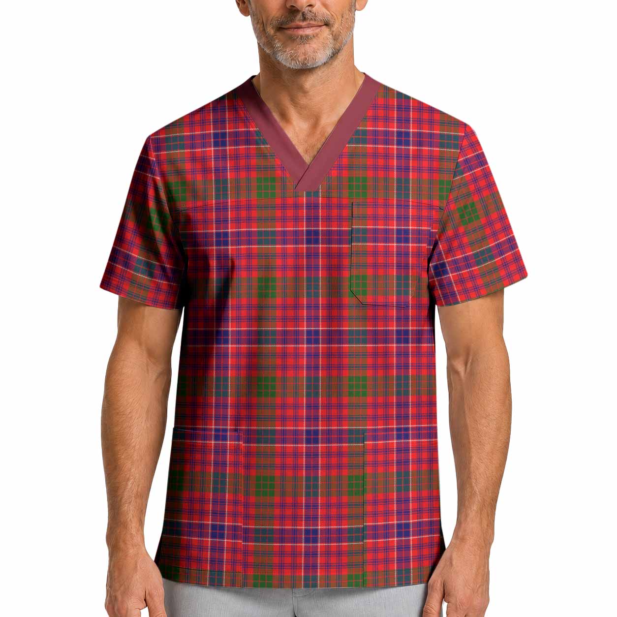 MacRow (McRow) Tartan Scrub Top XL - Tartan Vibes Clothing