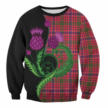 MacRow (McRow) Tartan Sweatshirt Traditional Scottish Thistle