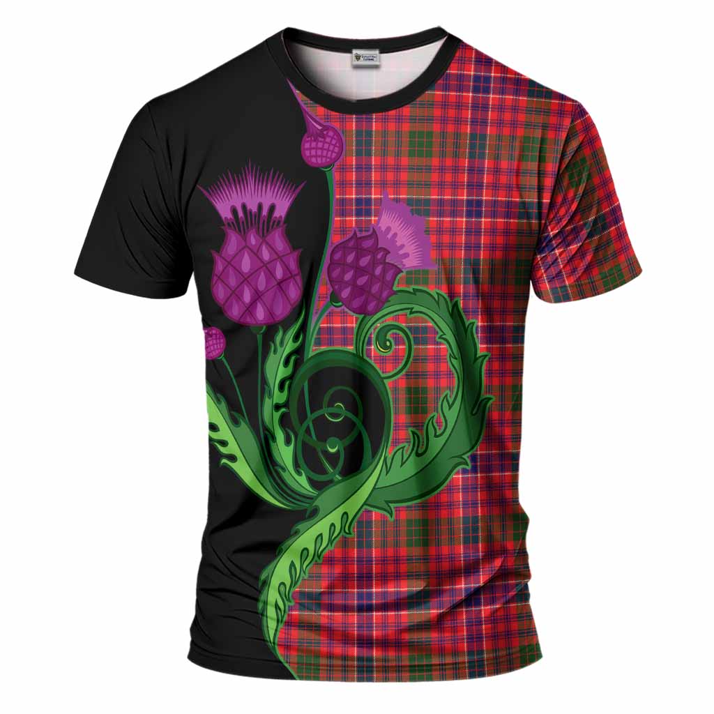 MacRow (McRow) Tartan T-Shirt Traditional Scottish Thistle