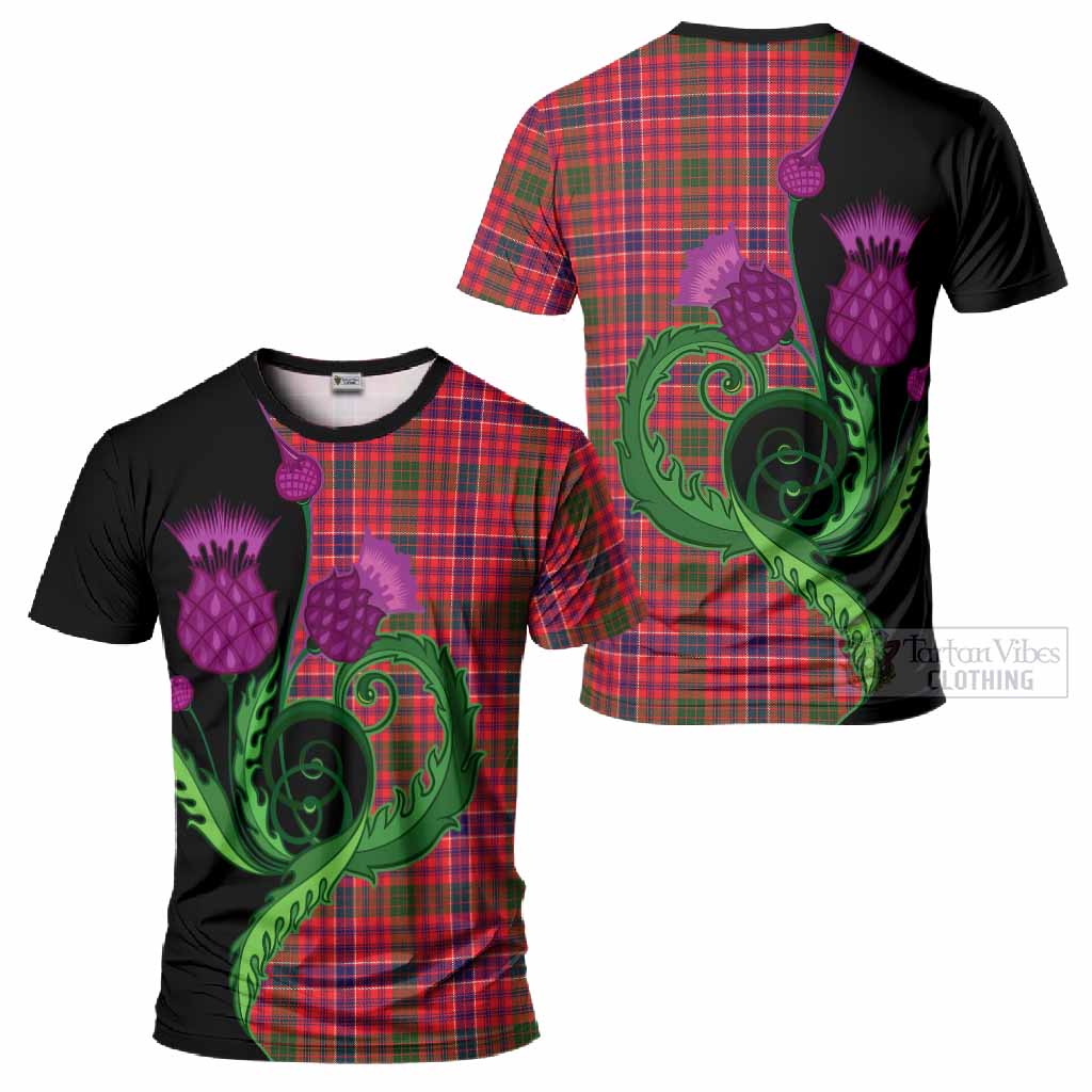 MacRow (McRow) Tartan T-Shirt Traditional Scottish Thistle
