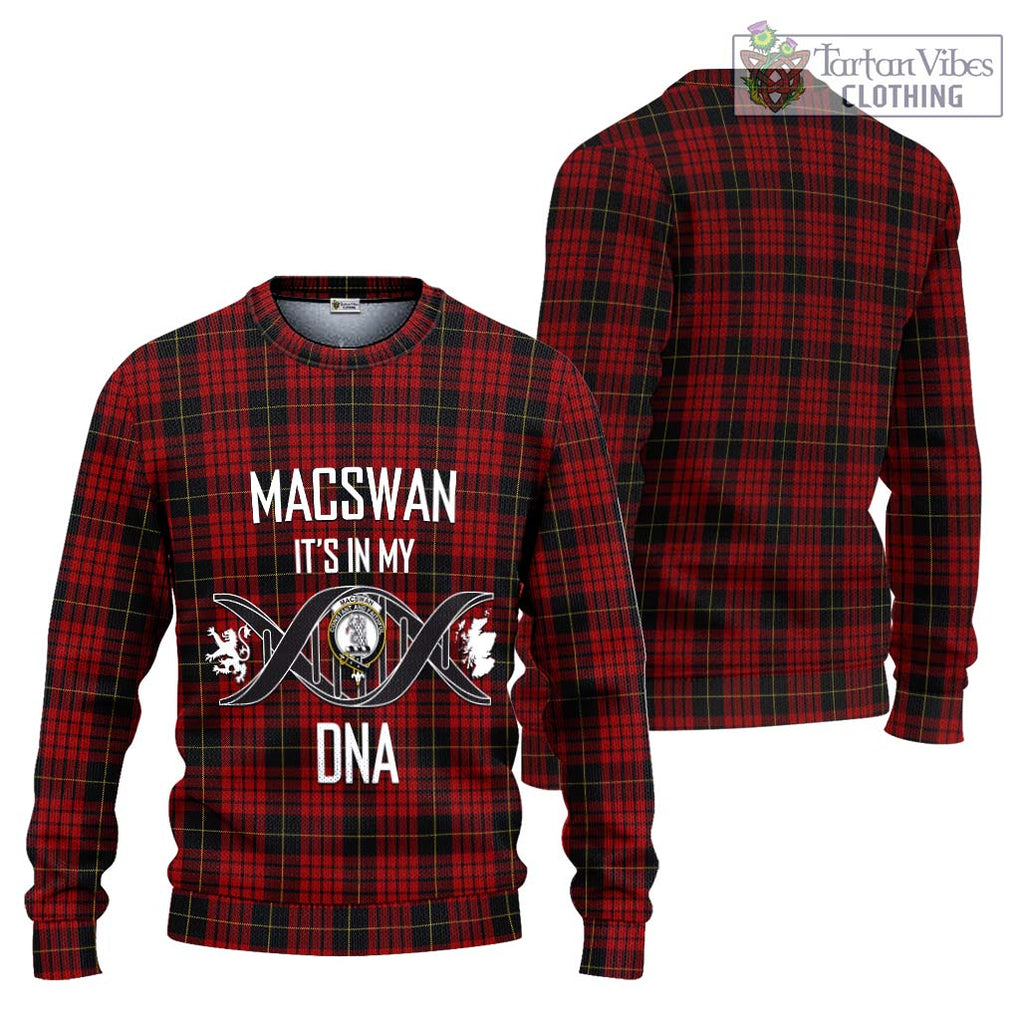 MacSwan Tartan Ugly Sweater with Family Crest DNA In Me Style Unisex - Tartan Vibes Clothing