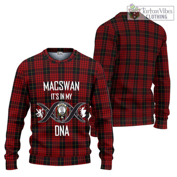 MacSwan Tartan Ugly Sweater with Family Crest DNA In Me Style Unisex - Tartan Vibes Clothing