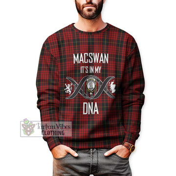 MacSwan Tartan Sweatshirt with Family Crest DNA In Me Style Unisex - Tartan Vibes Clothing