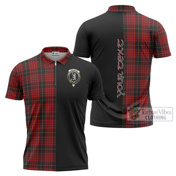 MacSwan Tartan Zipper Polo Shirt with Family Crest and Half Of Me Style Unisex - Tartan Vibes Clothing