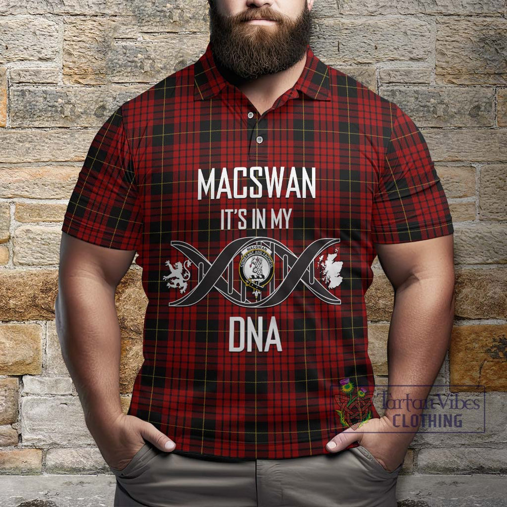 MacSwan Tartan Polo Shirt with Family Crest DNA In Me Style Kid - Tartan Vibes Clothing