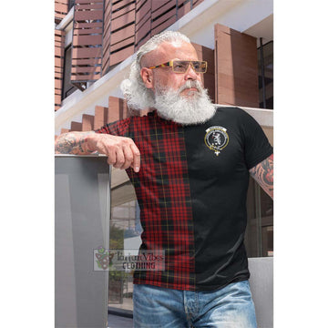 MacSwan Tartan Cotton T-shirt with Family Crest and Half Of Me Style Men's Shirt - Tartan Vibes Clothing