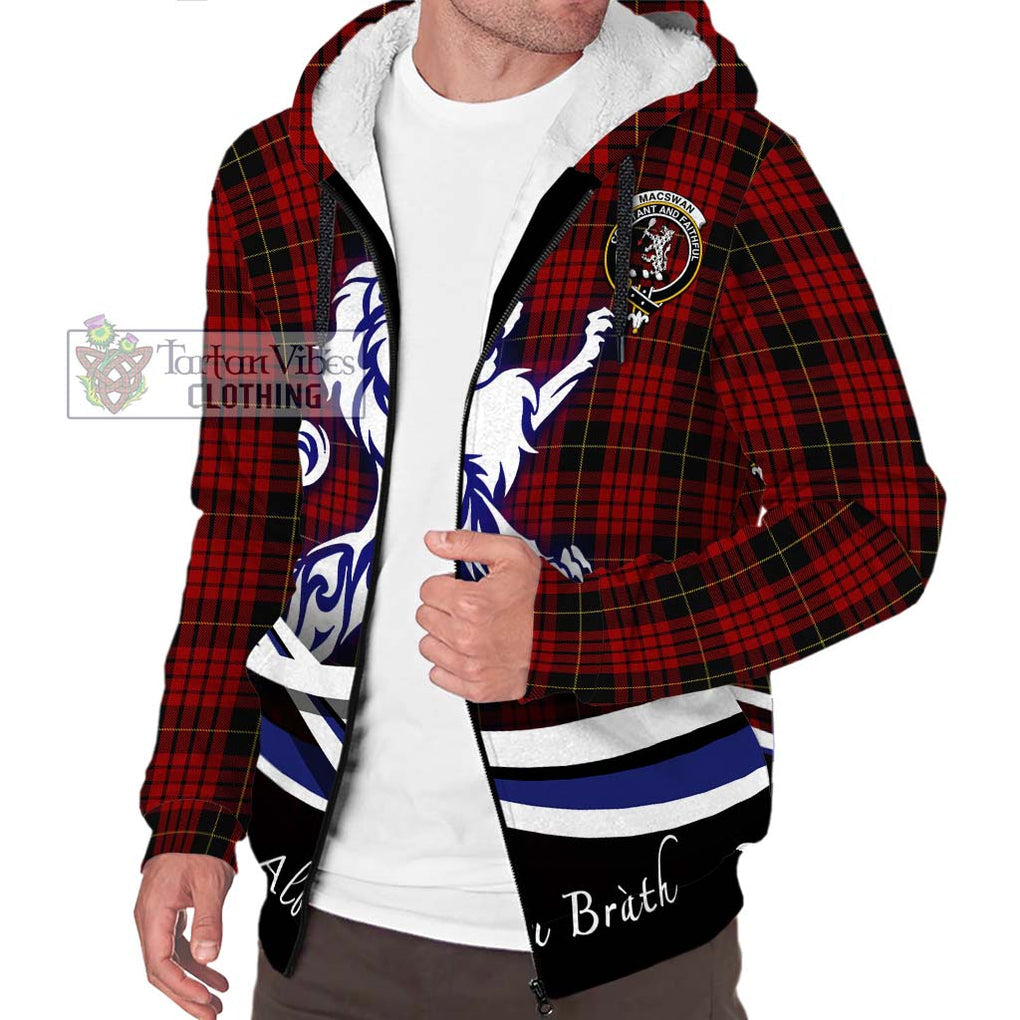 MacSwan Tartan Sherpa Hoodie with Alba Gu Brath Regal Lion Emblem Unisex S - Tartan Vibes Clothing