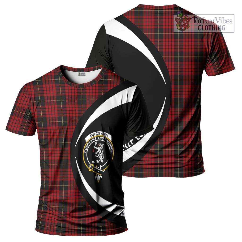 MacSwan Tartan T-Shirt with Family Crest Circle Style Kid's Shirt - Tartan Vibes Clothing