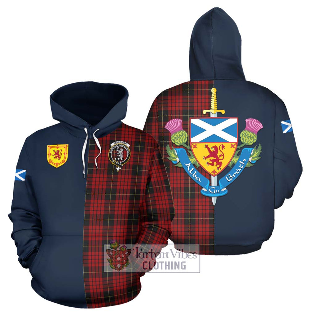 MacSwan Tartan Hoodie Alba with Scottish Lion Royal Arm Half Style Zip Hoodie - Tartan Vibes Clothing