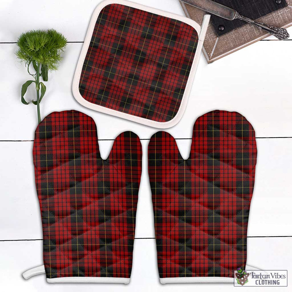 MacSwan Tartan Combo Oven Mitt & Pot-Holder Combo 2 Oven Mitt & 1 Pot-Holder Black - Tartan Vibes Clothing