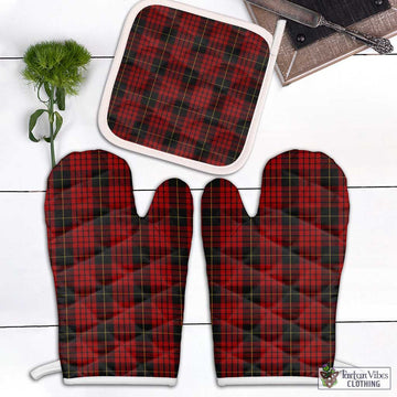 MacSwan Tartan Combo Oven Mitt & Pot-Holder Combo 2 Oven Mitt & 1 Pot-Holder Black - Tartan Vibes Clothing