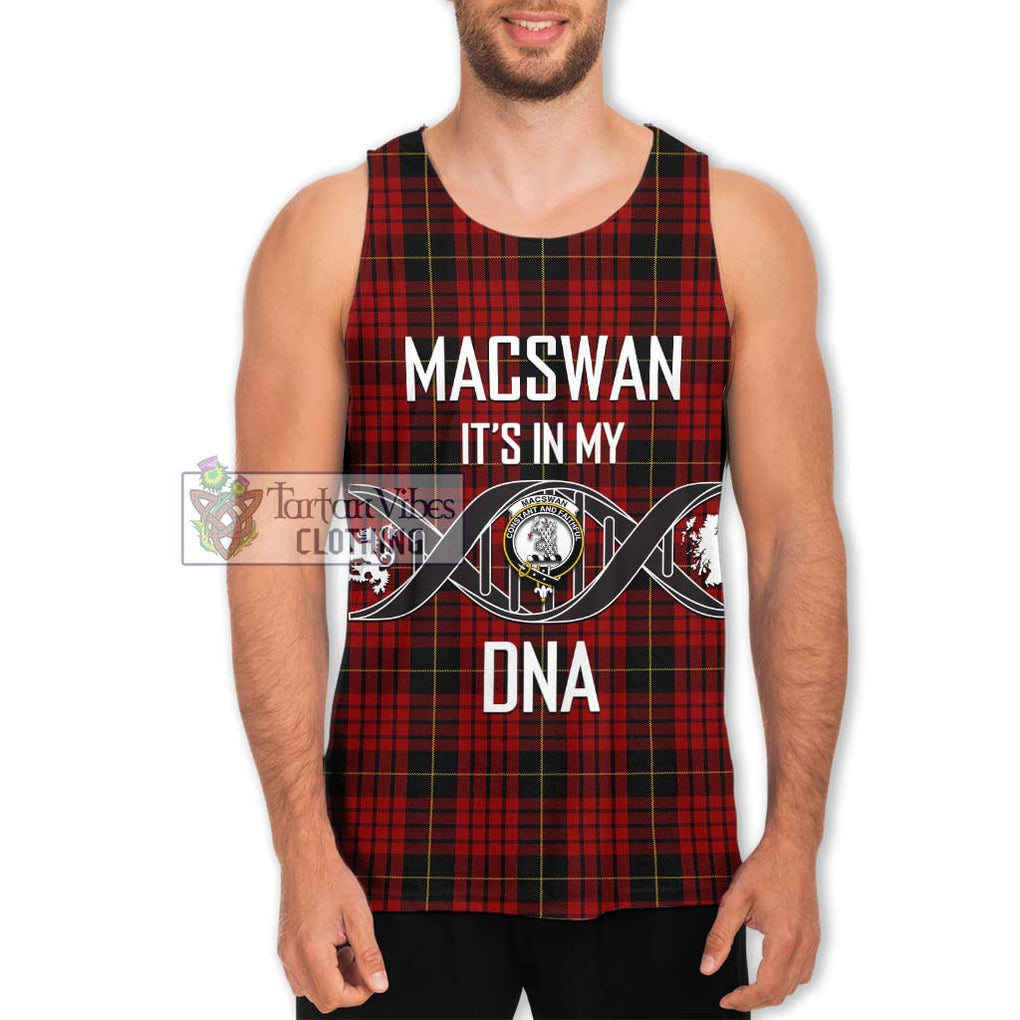MacSwan Tartan Men's Tank Top with Family Crest DNA In Me Style Men - Tartan Vibes Clothing