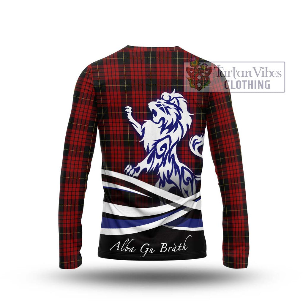 MacSwan Tartan Long Sleeve T-Shirt with Alba Gu Brath Regal Lion Emblem - Tartan Vibes Clothing