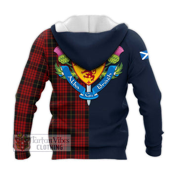 MacSwan Tartan Knitted Hoodie Alba with Scottish Lion Royal Arm Half Style - Tartan Vibes Clothing