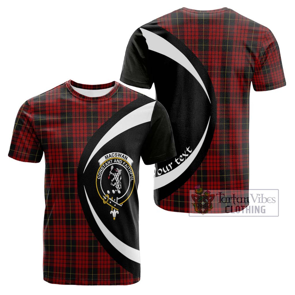 MacSwan Tartan Cotton T-shirt with Family Crest Circle Style Kid's Shirt - Tartan Vibes Clothing