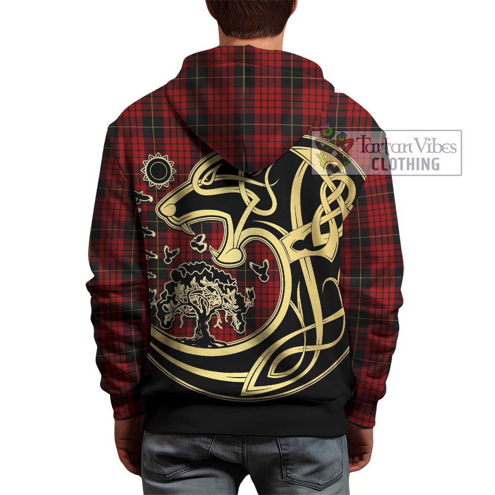 MacSwan Tartan Hoodie with Family Crest Celtic Wolf Style - Tartan Vibes Clothing