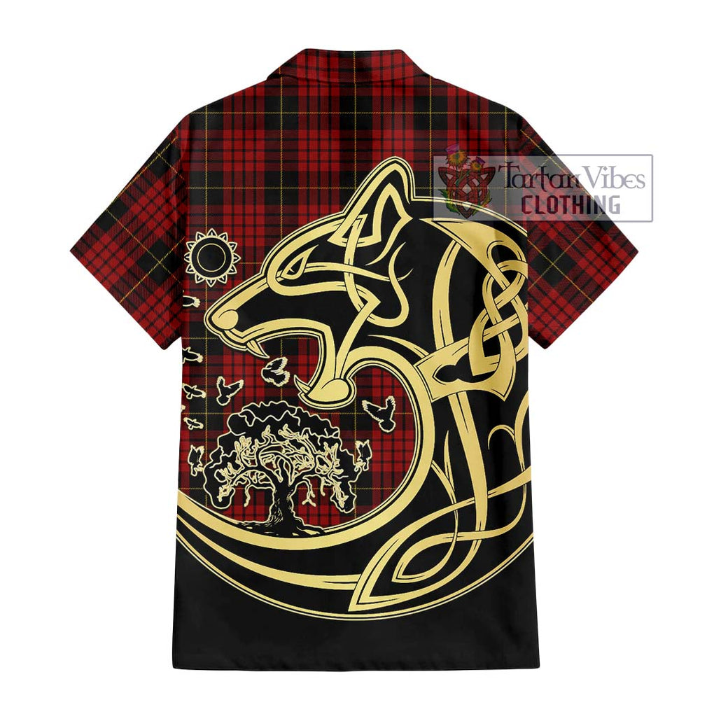 MacSwan Tartan Hawaiian Shirt with Family Crest Celtic Wolf Style - Tartan Vibes Clothing