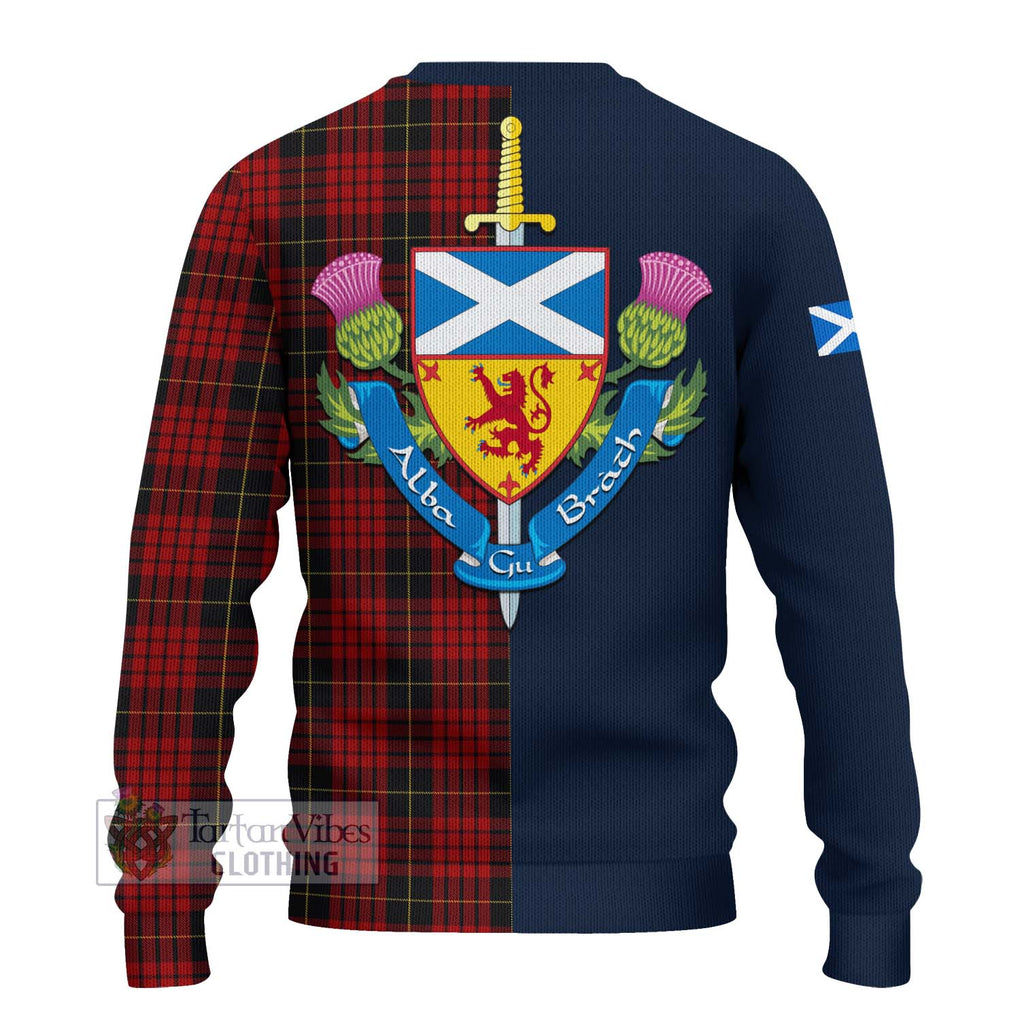 MacSwan Tartan Ugly Sweater Alba with Scottish Lion Royal Arm Half Style - Tartan Vibes Clothing