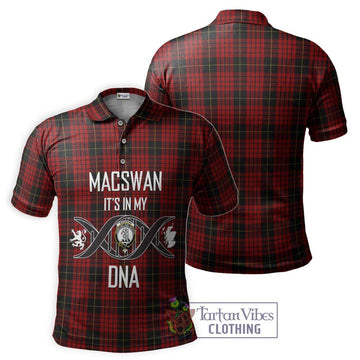 MacSwan Tartan Polo Shirt with Family Crest DNA In Me Style - Tartan Vibes Clothing