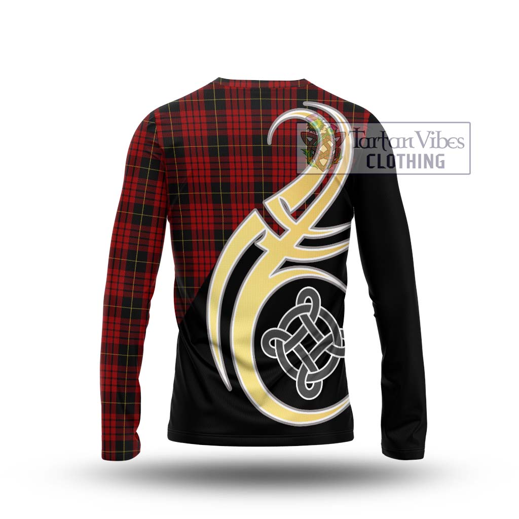 MacSwan Tartan Long Sleeve T-Shirt with Family Crest and Celtic Symbol Style - Tartan Vibes Clothing