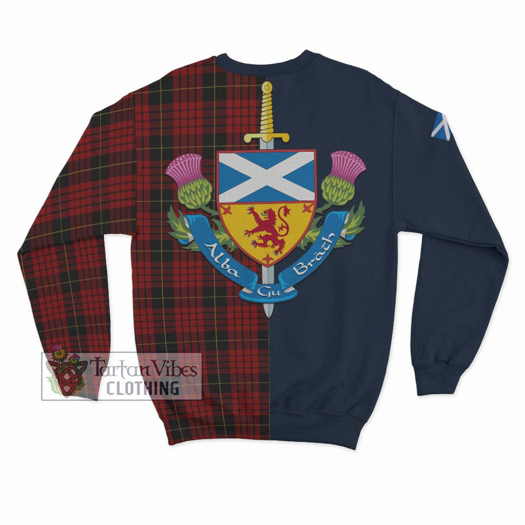 MacSwan Tartan Sweatshirt Alba with Scottish Lion Royal Arm Half Style - Tartan Vibes Clothing