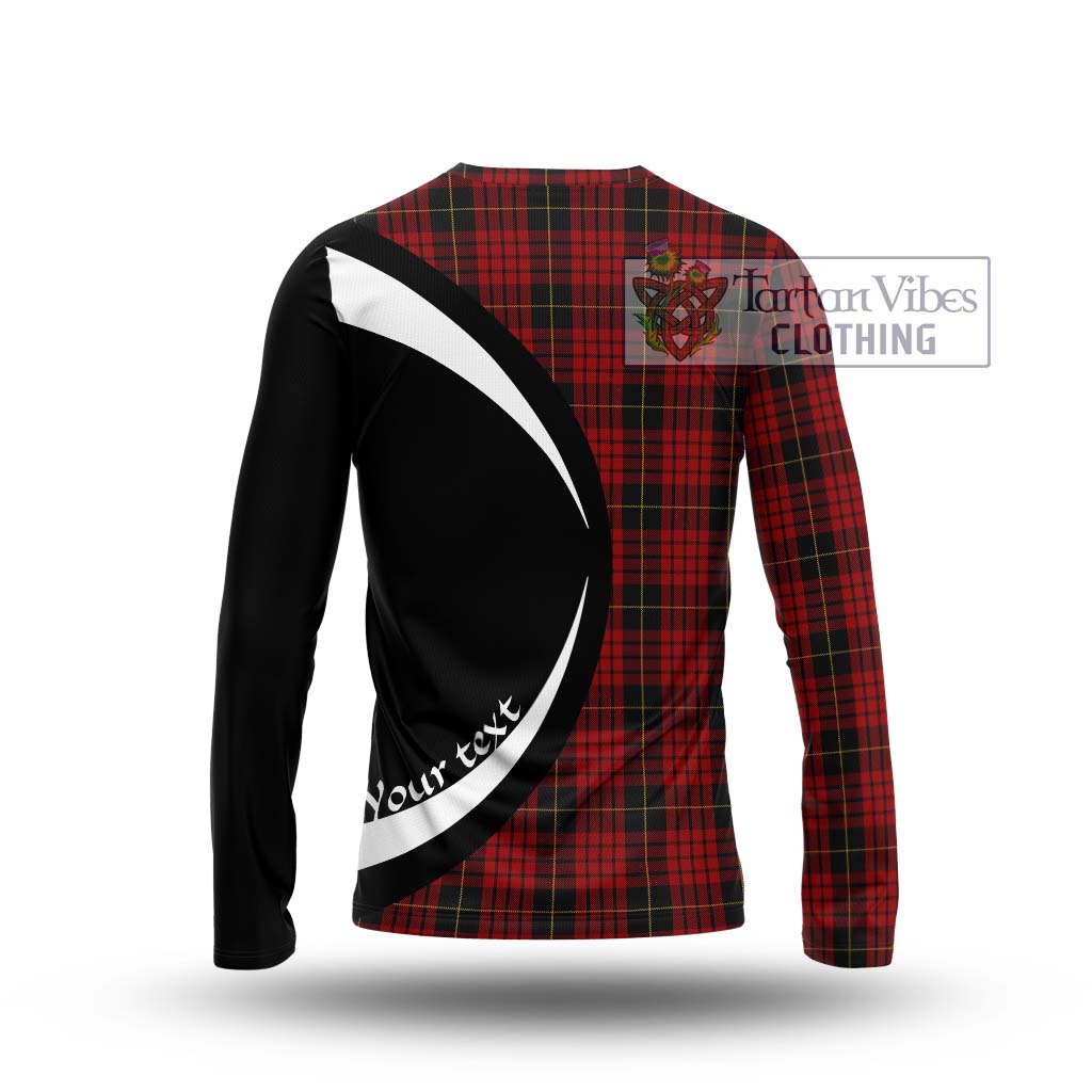 MacSwan Tartan Long Sleeve T-Shirt with Family Crest Circle Style - Tartan Vibes Clothing