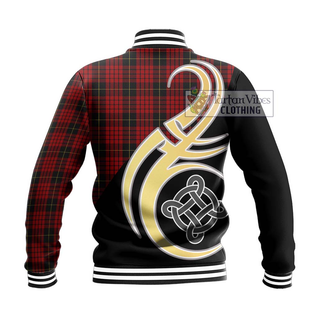 MacSwan Tartan Baseball Jacket with Family Crest and Celtic Symbol Style - Tartan Vibes Clothing