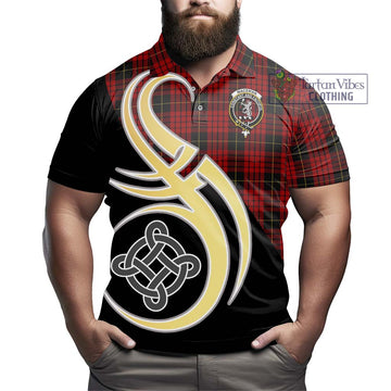 MacSwan Tartan Polo Shirt with Family Crest and Celtic Symbol Style - Tartan Vibes Clothing