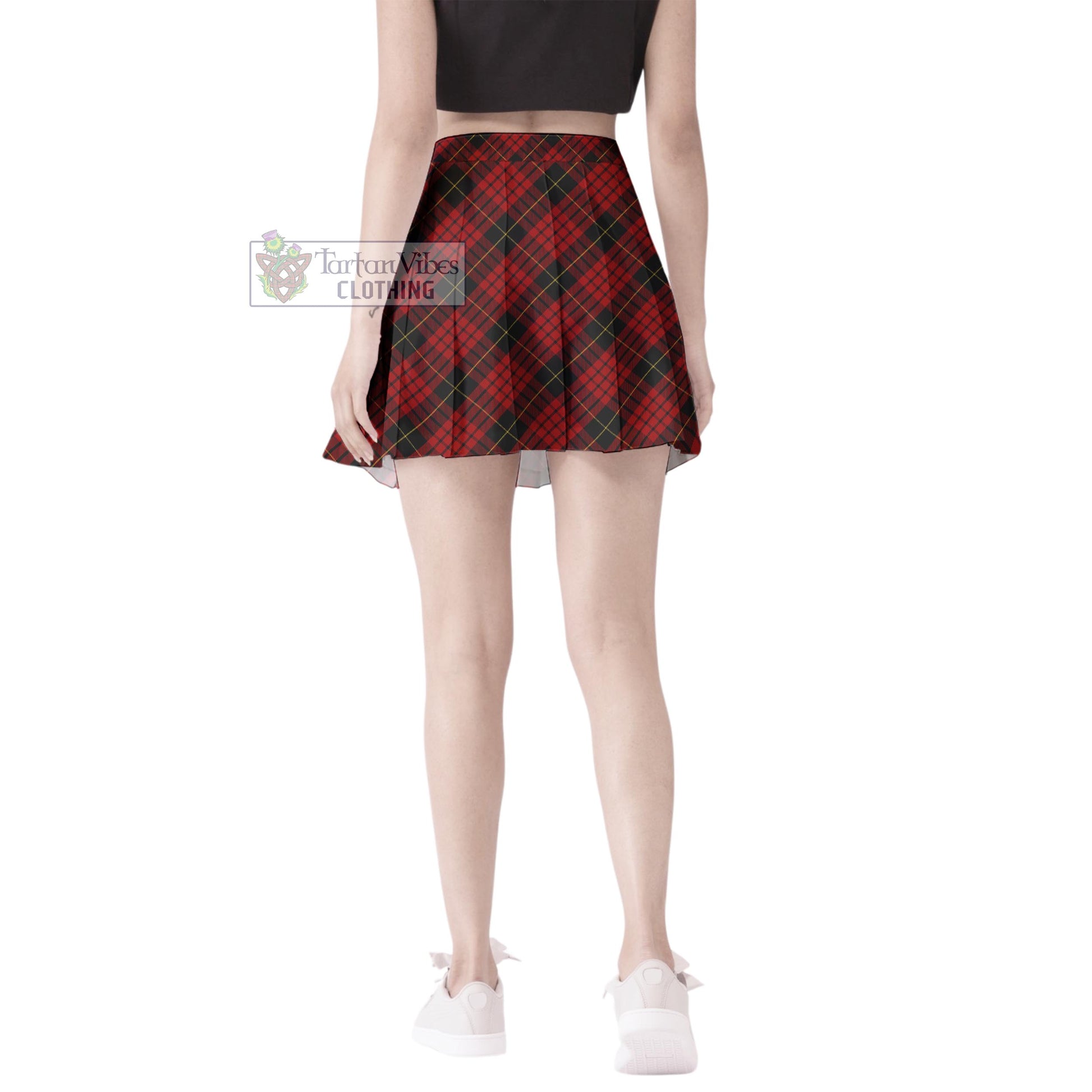 MacSwan Tartan Women's Plated Mini Skirt Cross Style - Tartan Vibes Clothing