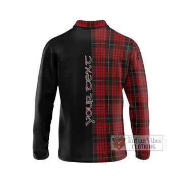 MacSwan Tartan Long Sleeve Polo Shirt with Family Crest and Half Of Me Style - Tartan Vibes Clothing