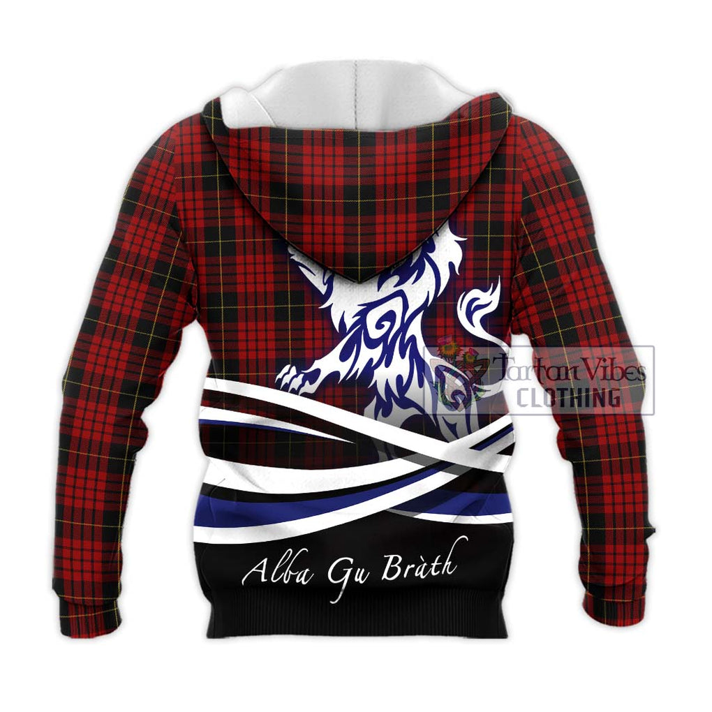 MacSwan Tartan Knitted Hoodie with Alba Gu Brath Regal Lion Emblem - Tartan Vibes Clothing