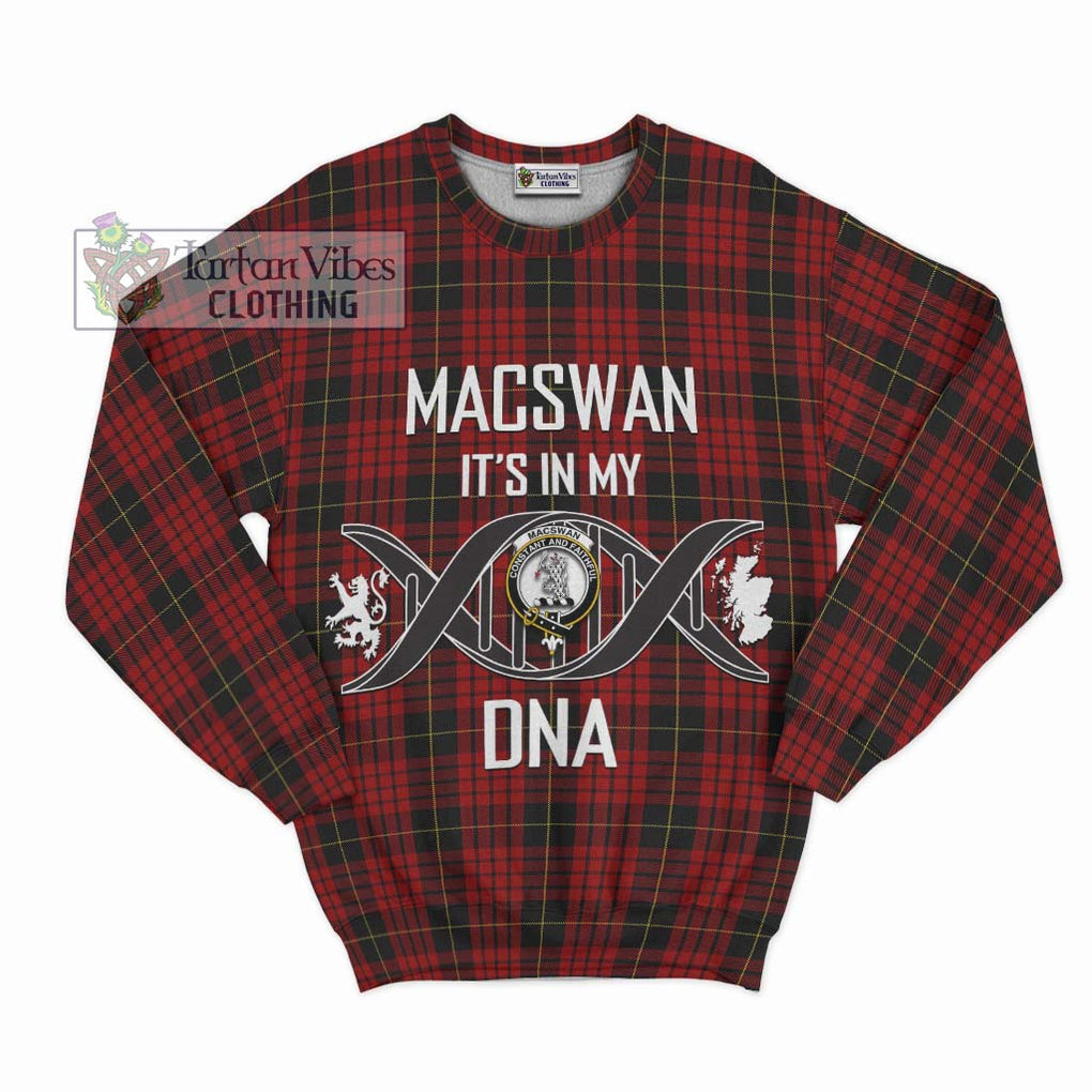 MacSwan Tartan Sweatshirt with Family Crest DNA In Me Style - Tartan Vibes Clothing