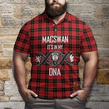MacSwan Modern Tartan Polo Shirt with Family Crest DNA In Me Style Kid - Tartan Vibes Clothing