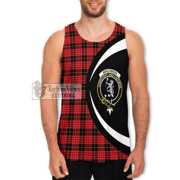 MacSwan Modern Tartan Men's Tank Top with Family Crest Circle Style Men - Tartan Vibes Clothing