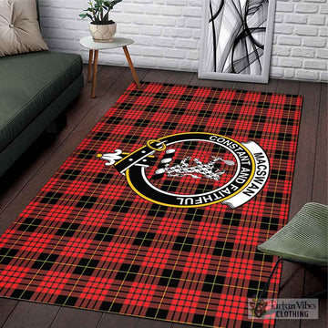 MacSwan Modern Tartan Area Rug with Family Crest L 59*86 inch (150x220 cm) - Tartan Vibes Clothing