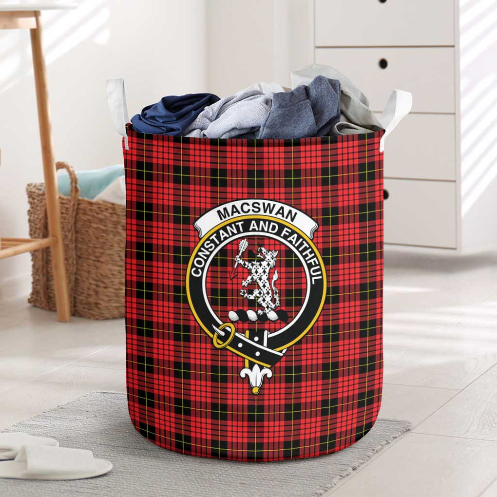 MacSwan Modern Tartan Laundry Basket with Family Crest One Size - Tartan Vibes Clothing