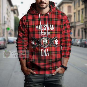 MacSwan Modern Tartan Hoodie with Family Crest DNA In Me Style Pullover Hoodie - Tartan Vibes Clothing