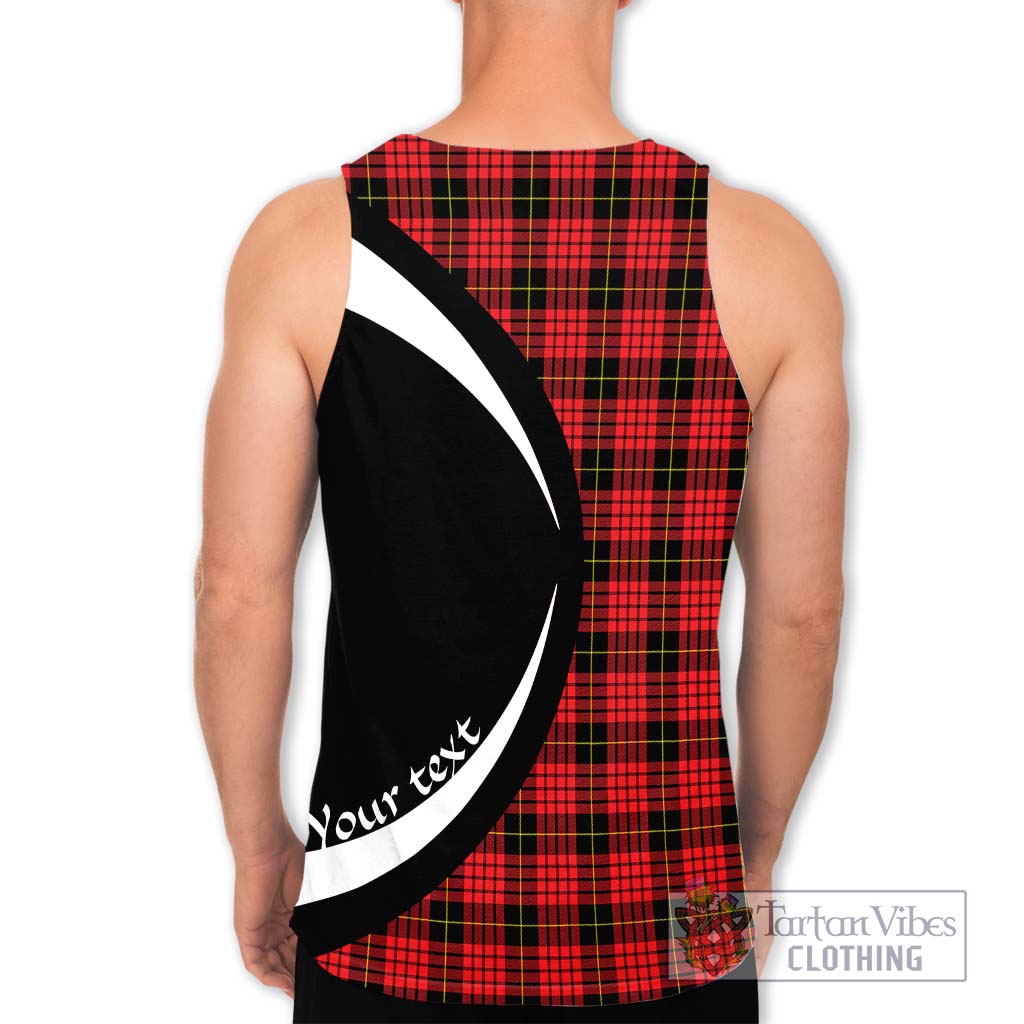 MacSwan Modern Tartan Men's Tank Top with Family Crest Circle Style - Tartan Vibes Clothing
