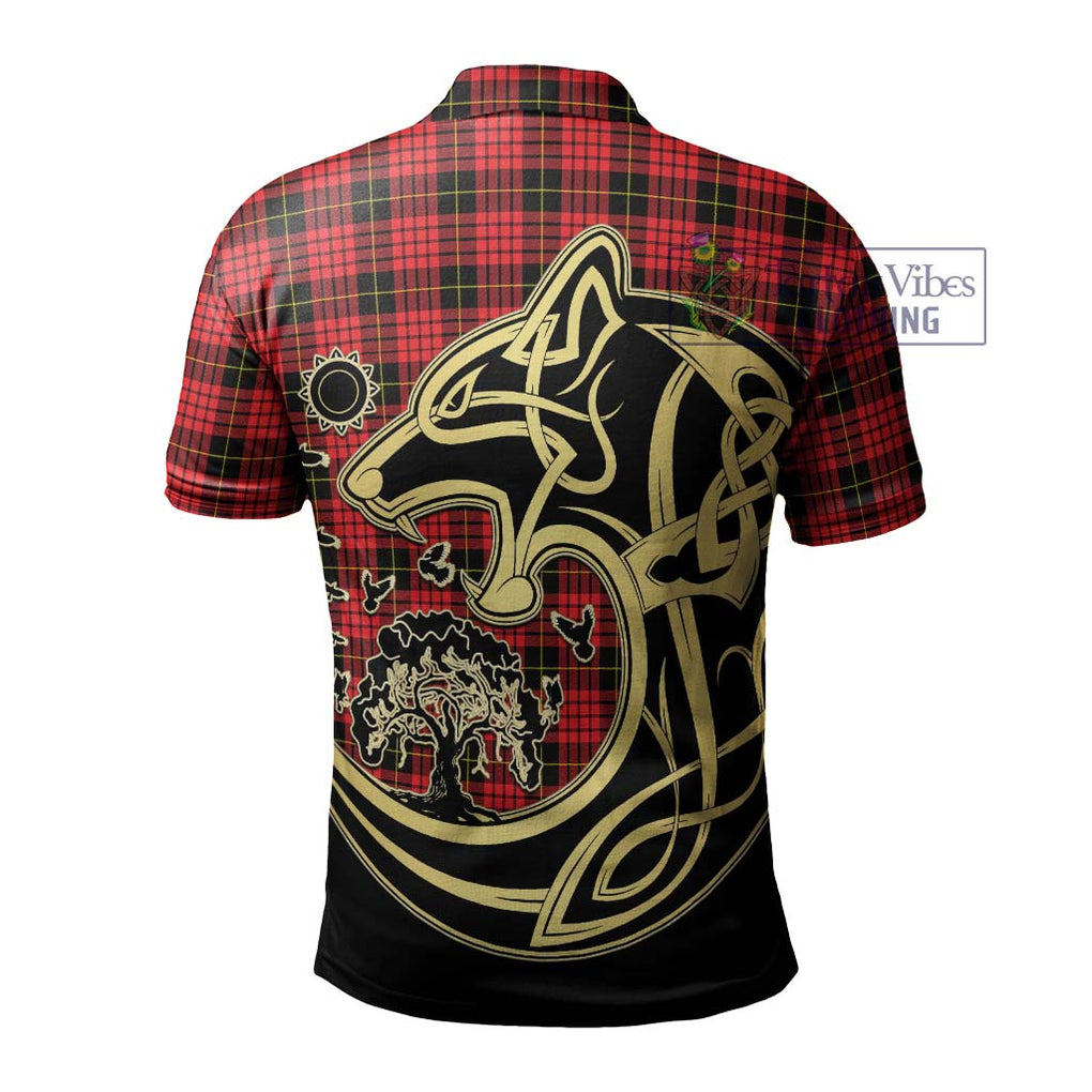 MacSwan Modern Tartan Polo Shirt with Family Crest Celtic Wolf Style - Tartan Vibes Clothing