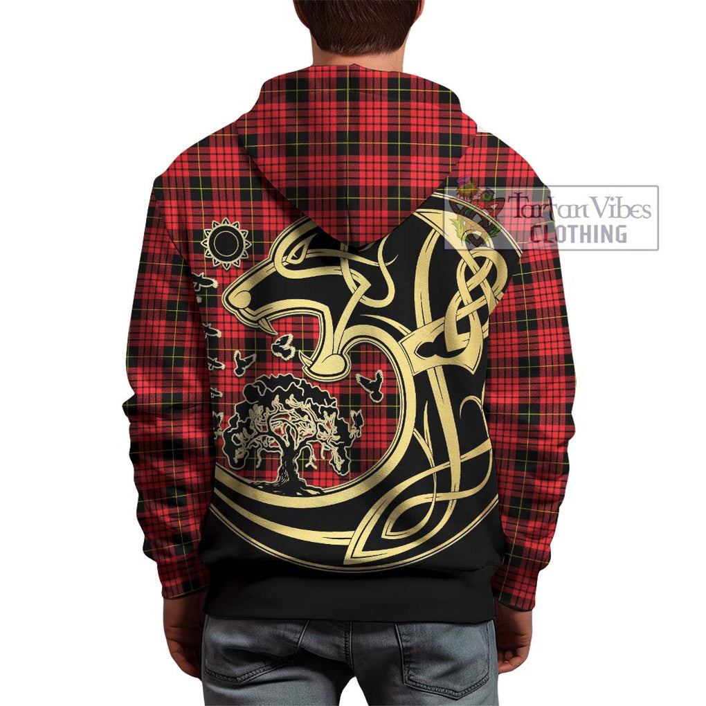MacSwan Modern Tartan Hoodie with Family Crest Celtic Wolf Style - Tartan Vibes Clothing
