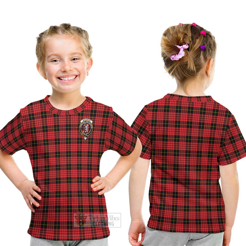 MacSwan Modern Tartan Kid T-Shirt with Family Crest - Tartan Vibes Clothing