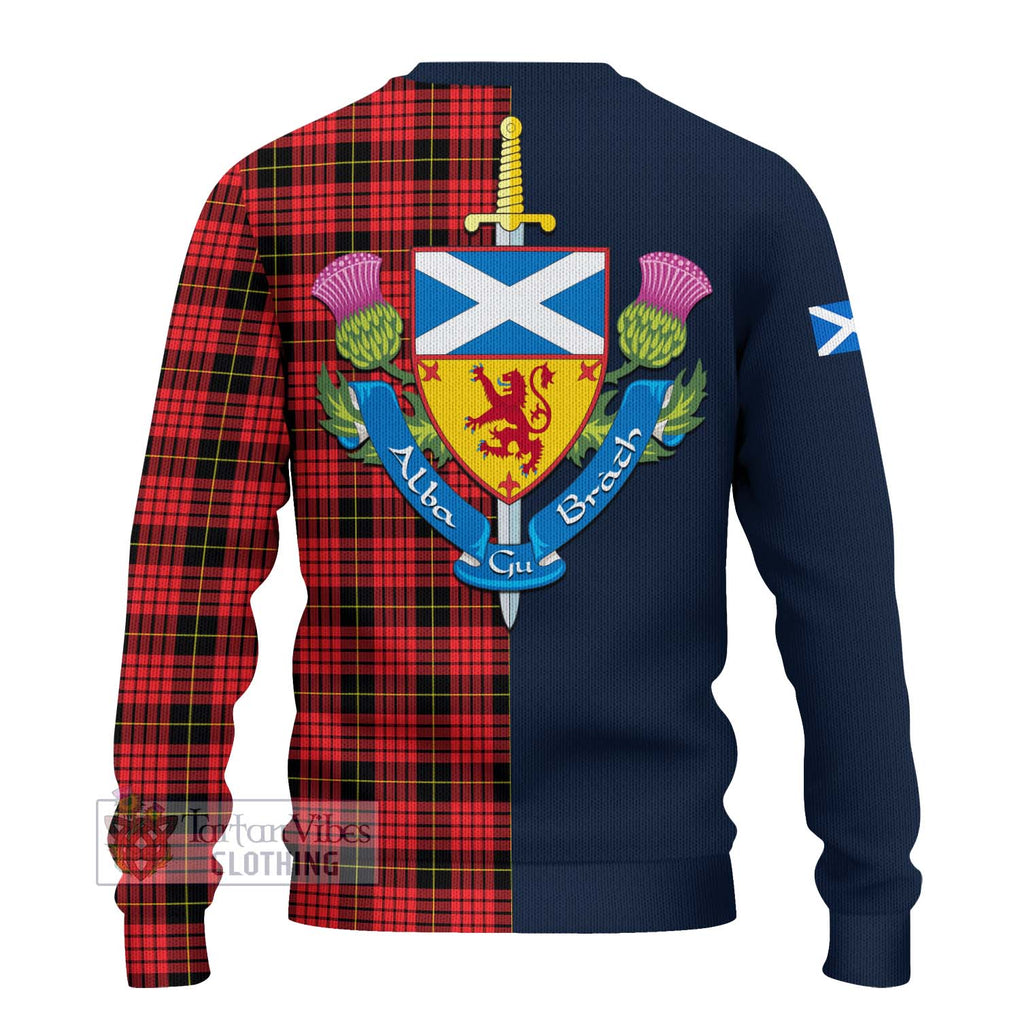MacSwan Modern Tartan Ugly Sweater Alba with Scottish Lion Royal Arm Half Style - Tartan Vibes Clothing