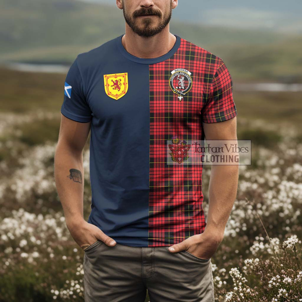 MacSwan Modern Tartan T-Shirt Alba with Scottish Lion Royal Arm Half Style - Tartan Vibes Clothing